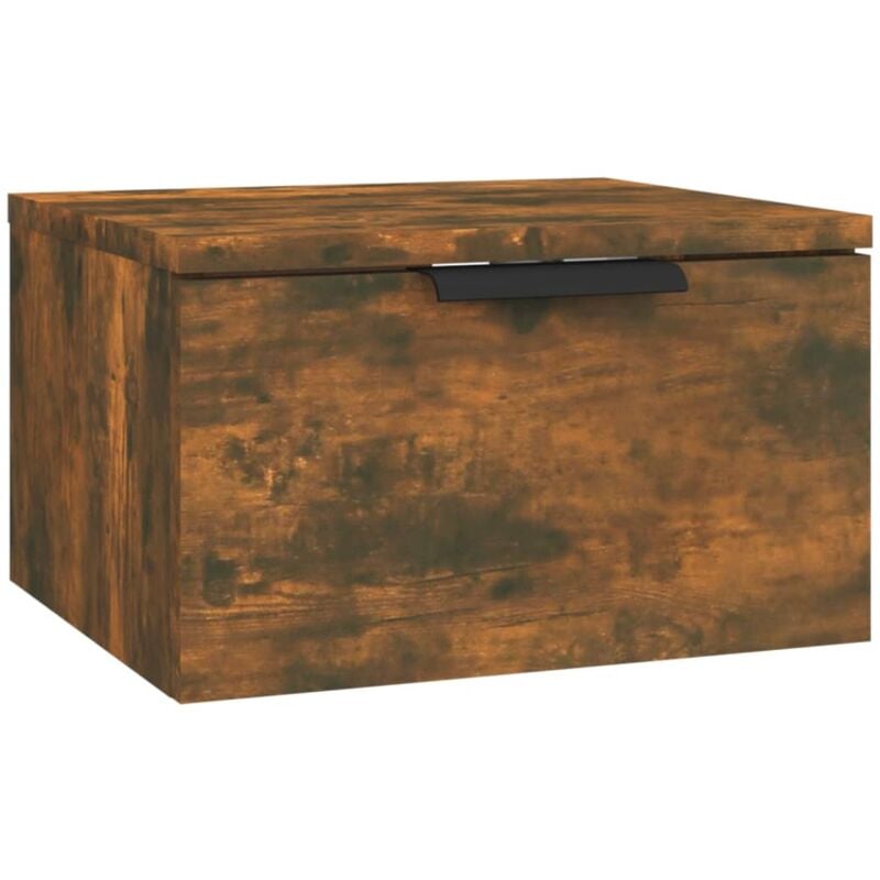 Table de chevet murale Chêne fumé 34x30x20 cm Vidaxl