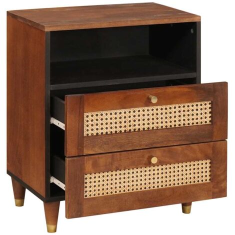 Tables de chevet，Cabinet de chevet，Table de nuit Marron 50 x 33 x 60 cm CFW948198