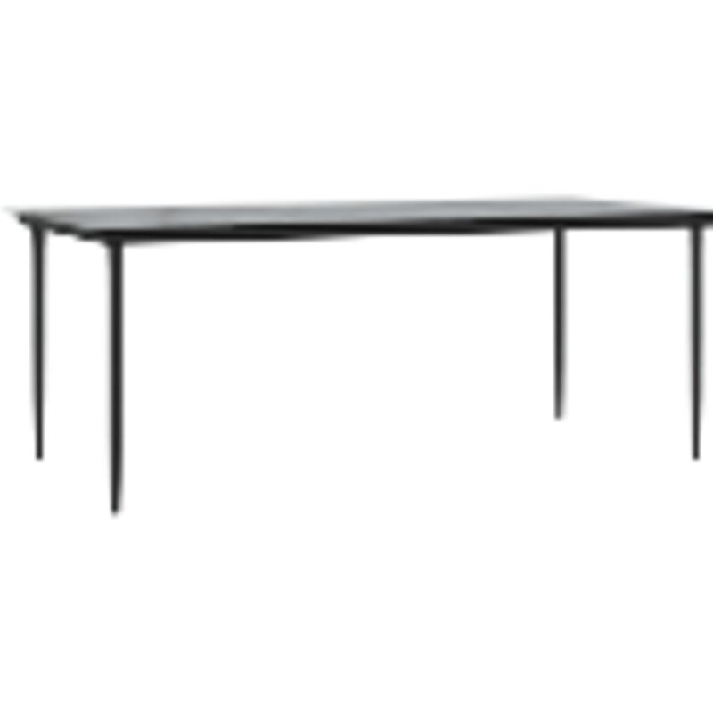 Vidaxl - Tables Extérieures Noir Métal Grande Solide Table Extérieure