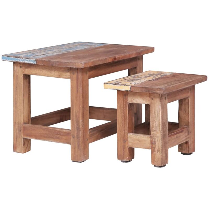 vidaXL 2-delige Tafeltjesset massief mahoniehout283922