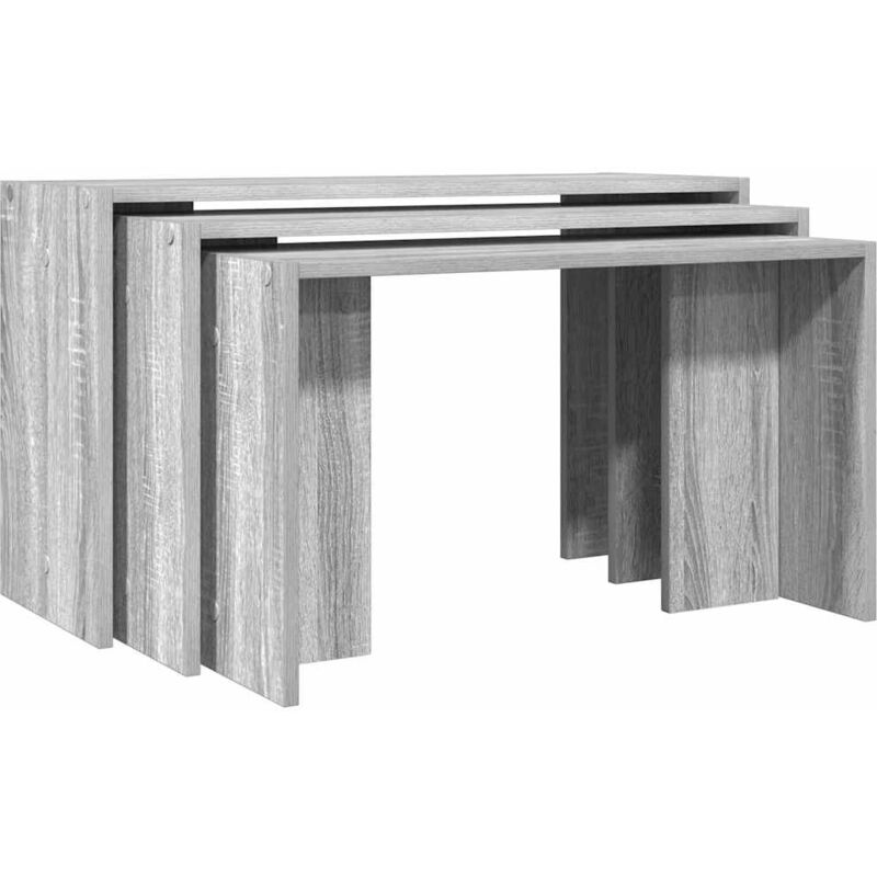 Vidaxl - Tables gigognes 3 pcs sonoma gris bois d'ingénierie