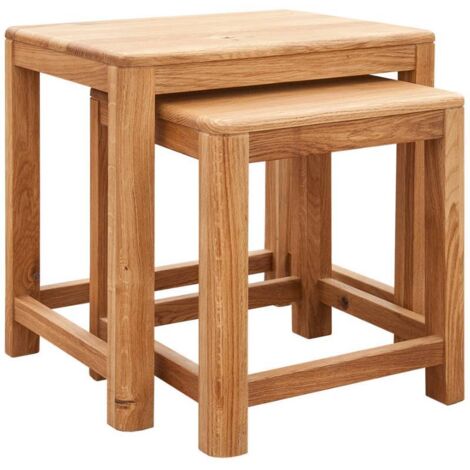 Tables gigognes bois de chêne massif 45cm JONAS