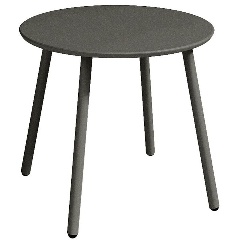 Table d'appoint de jardin en métal ronde - Gris anthracite - MIRMANDE de MYLIA Table d'appoint de jardin en métal ronde - Gris anthracite - MIRMANDE de MYLIA