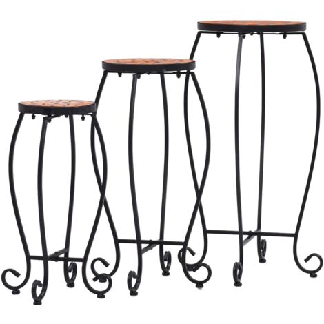 Tables mosaïque 3 pcs Terre cuite Céramique CFW760416