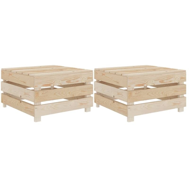 Vidaxl - Tables palette de jardin 2 pcs Bois