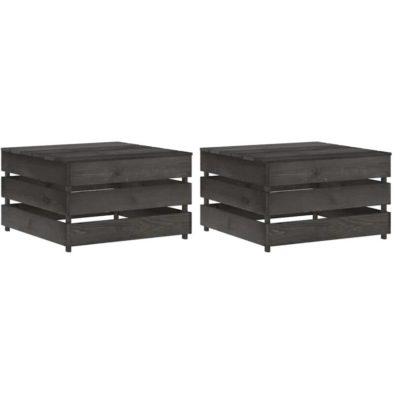 Vidaxl - Tables palette de jardin 2 pcs Bois de pin imprégné