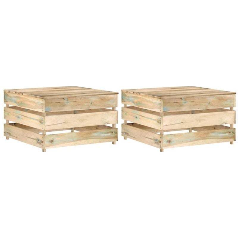 Tables palette de jardin 2 pcs Bois de pin imprégné