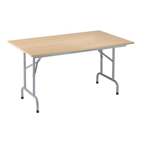 Table rectangulaire pliante plateau hêtre L 140 x P 70 cm - Classique