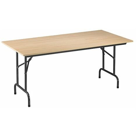 Tables pliantes plateau hêtre L 160 x P 80 cm - Rico - piétement noir