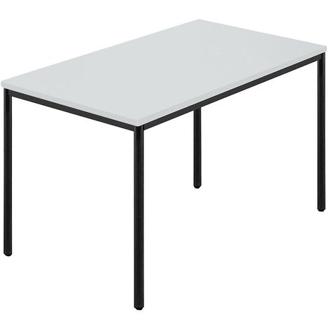 Tables rectangulaires, tube rond plastifié, 1200 x 800 mm hêtre naturel / brun - Coloris piétement: Brun terre RAL 8028