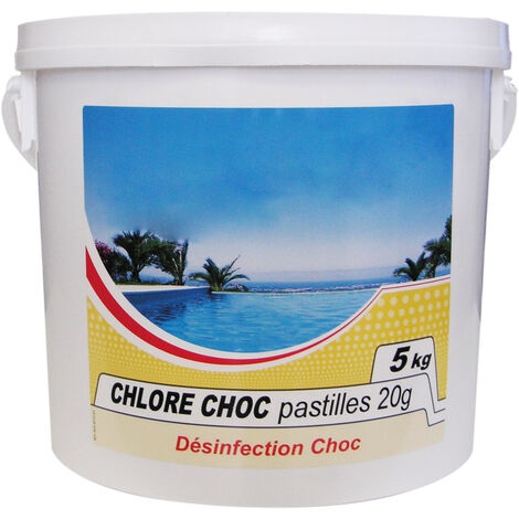 tableta de choque de cloro 5 kg - chlore choc - nmp -