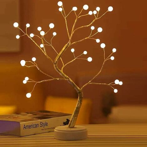 Tabletop Bonsai Tree Light with 36 LED Beads, DIY Artificial Lamp Tree Lamp Decoration, Touch Switch, USB or Battery Powered