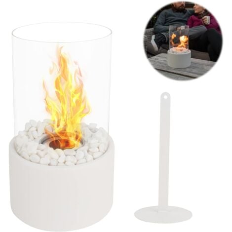 JUNJUN Tabletop Fireplace, Portable Bioethanol Tabletop Fireplace, Tabletop Ethanol Fireplace, for Indoor Outdoor Patio Parties Events