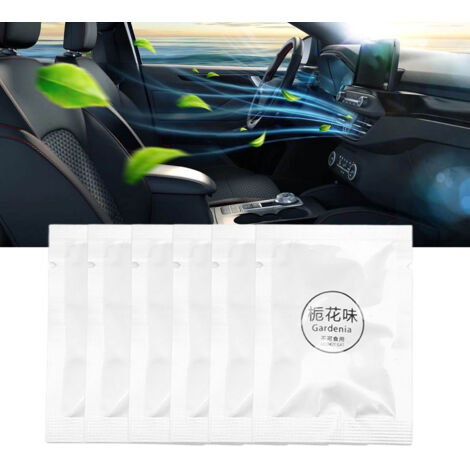 Tablets de Recharge de Fragrance Automobile - 6 Tablettes de Recharge Portables pour Clip Ventilateur avec Parfum Gardenia, Matériau PE, 10g - Longue Durée et Diffusion Progressive