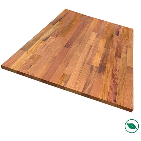 Tablette acajou massif huilé lamellé collé abouté 2000 x 300 x 18 mm - FSC 100%