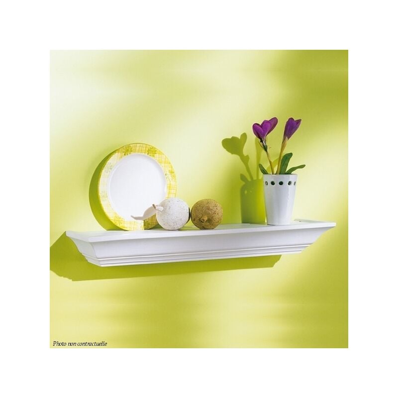 Tablette corniche longueur 25 cm blanc