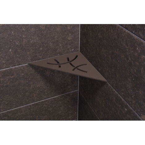 Étagère De Douche Schlüter SHELF-W-S1 Courbe - Anthracite Foncé - 115x300 Mm - Pour Carrelage Mural Douche Ou Kitchenette