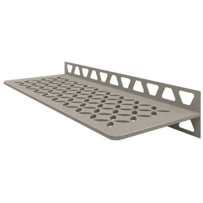 Schlüter-systems Kg Deutschland - Tablette floral W-S1 schluter Finition Alu structurée Gris pierre 'tssg'