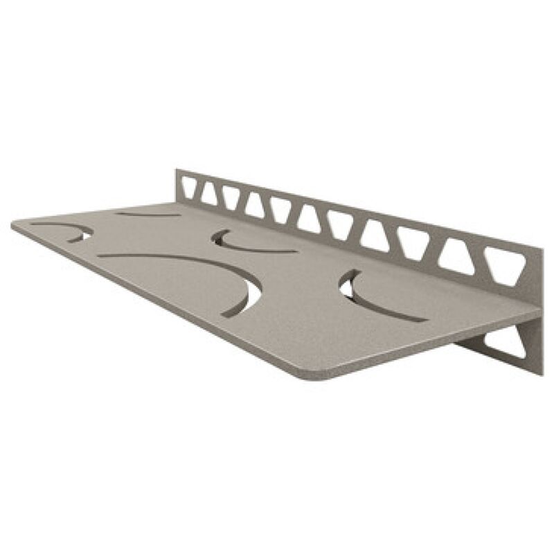 Schlüter-systems Kg Deutschland - Tablette curve W-S1 schluter Finition Alu structurée Gris pierre 'tssg'