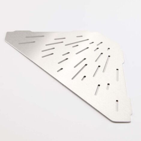 Tablette d'angle de douche hexagonale 29.4 x 14 cm MAYA Inox brossé MAT INTER