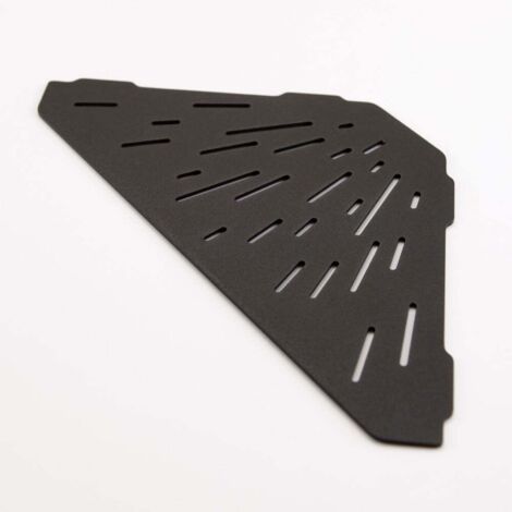 Tablette d'angle de douche hexagonale 29.4 x 14 cm MAYA Inox noir poudré MAT INTER