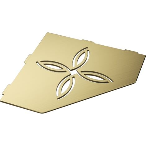 MCM Tablette d'angle murale de douche en inox Floral L.195mm - Or brossé