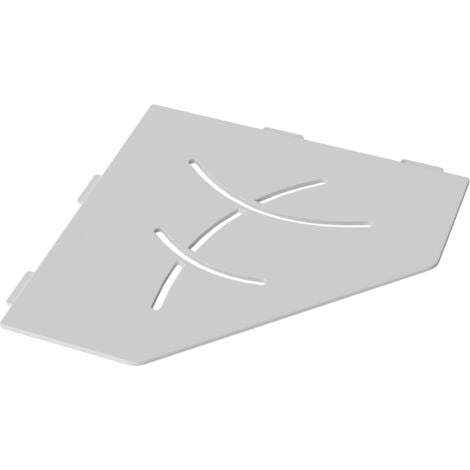 MCM Tablette d'angle murale de douche en inox Swag L.195mm - Blanc mat