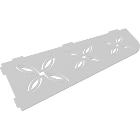 Tablette d'angle murale de douche en inox Triple Floral L.305mm - Blanc mat