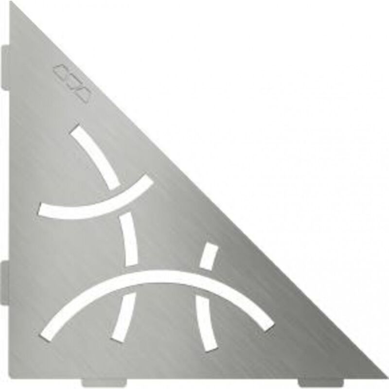 Schluter - Tablette d'angle murale SHELF-S1 curve Acier inox brossé