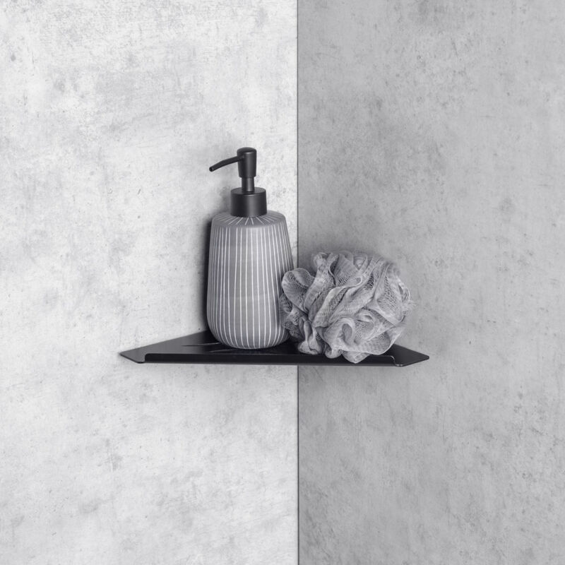 Tagère d'Angle pour Salle de Bain, Acier Inoxydable, Noire, phusy - Daske