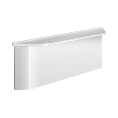 Tablette de douche murale cache fixation Siege de douche : Blanc mat avec plaque de fixation