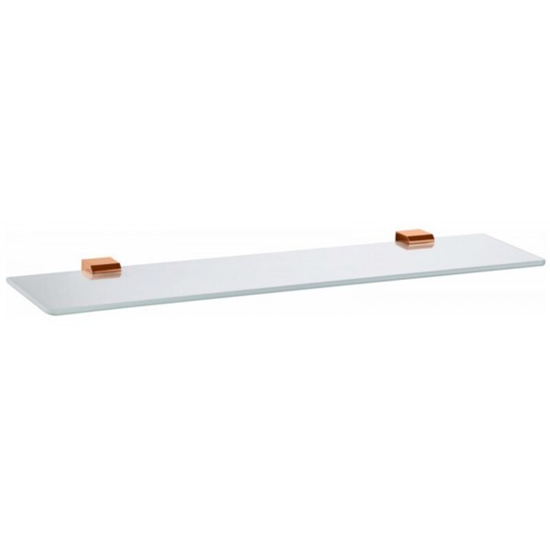 Rav Slezak - Tablette de douche nil en verre et laiton rose gold brossé 60 cm