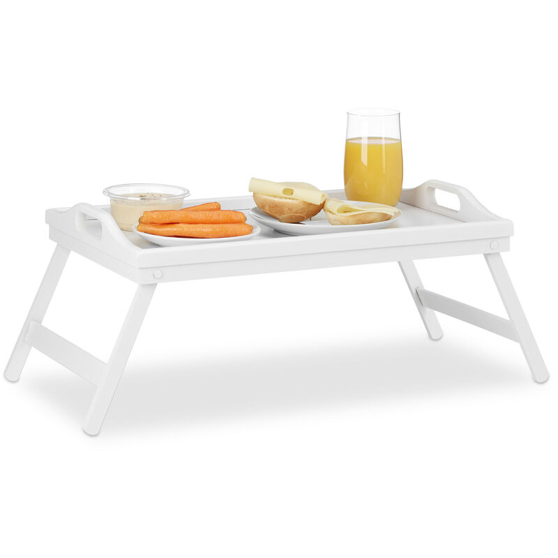 Plateau Pliant En Bambou Petit Dejeuner Au Lit Avec Pied Pliable