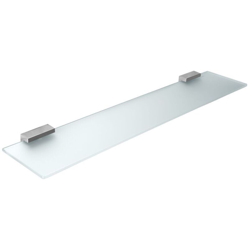 Inda - Tablette en verre trempé dépoli de 6 mm avec supports L.60