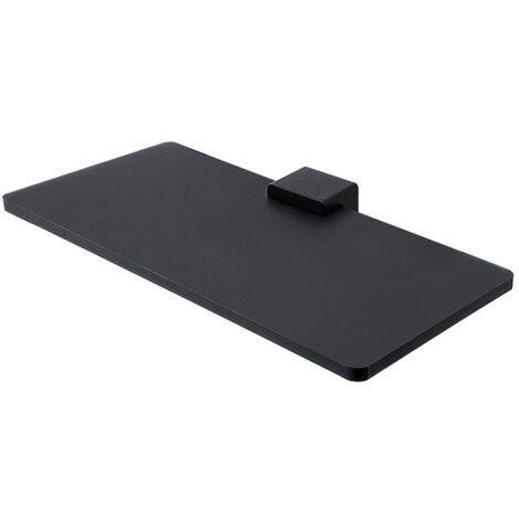 Tablette L.20 Cm, Plexiglas Noire Mate, Avec Fixation Noire Mate. Kibo Nimco