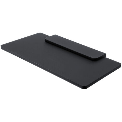 Tablette L.20 Cm, Plexiglas Noire Mate, Avec Fixation Noire Mate, Maya Nimco
