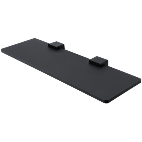 Tablette L.40 Cm, Plexiglas Noire Mate, Avec Fixation Noire Mate. Kibo Nimco