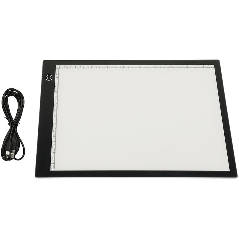 Skecten - Tablette Lumineuse A4, UltraMince Portable Lumineuse Dessin led Avec 3 Luminosité Réglable Table à Dessin Avec Ligne d'échelle Précise usb,