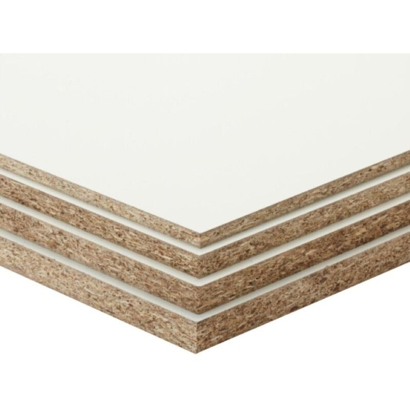 Gd Menuiseries - Tablette Mélaminé Blanc 116,8 x 9 x 1,6 Cm(lot De 5)