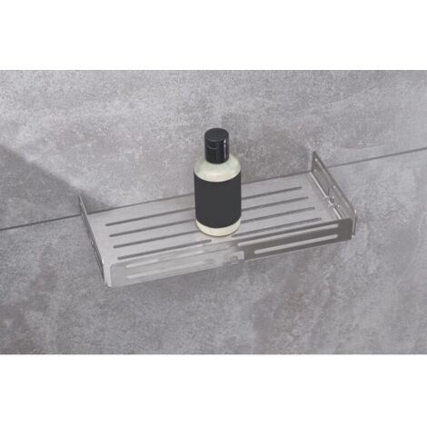 Tablette murale TI-SHELF LINE LM3+Gris avec rebords et crochets Gris béton