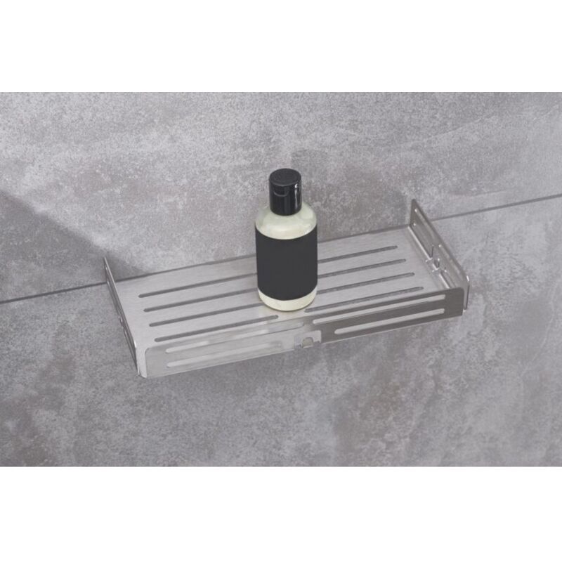 Tablette murale ti-shelf line LM3+Gris avec rebords et crochets Gris béton