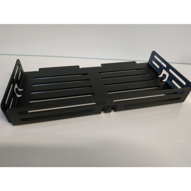 Tablette murale ti-shelf line LM3+Noir avec rebords et crochets Noir mat