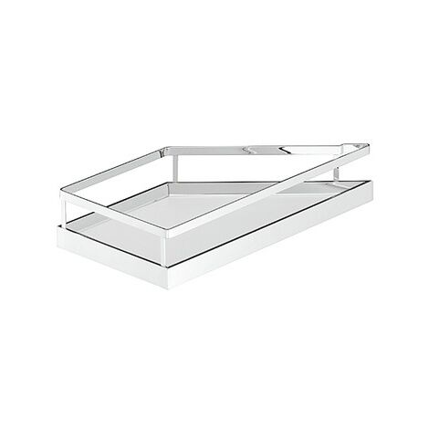 Tablette pour meuble de cuisine 545.60 CLASSIC - 228 x 88 x 470 mm - fil chromé.fond blanc - 45 degré - droite - HAFELE