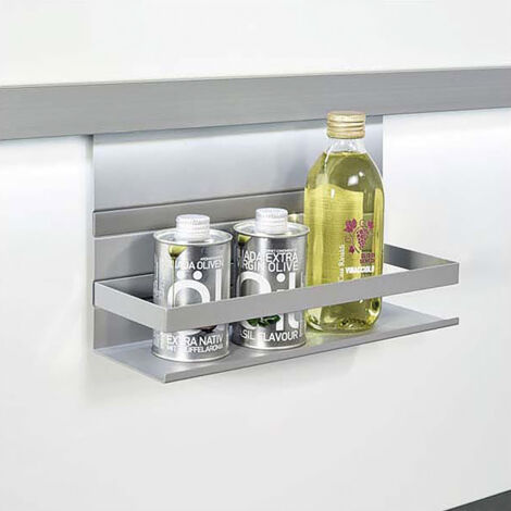 Tablette pur crédence de cuisine hauteur 200 - mosaiq - Décor : Gris titane - Largeur : 350 mm - Profondeur : 110 mm - Hauteur : 200 mm - Matériau : Aluminium - KESSEBOHMER