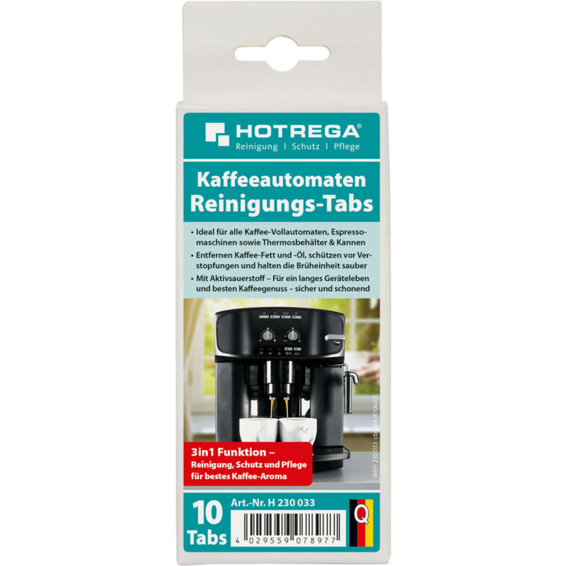 Hotrega - Tablettes de nettoyage pour machines à café 10 tablettes