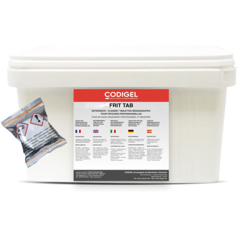 Tablettes dégraissantes pour Friteuse - Sachet de 120 Tablettes - Codigel