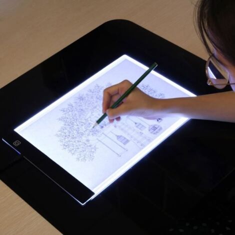 Tablettes Graphiques,Tablette graphique LED éclairé planche à dessin Ultra A4 table à dessin tablettes tablette lumineuse croquis