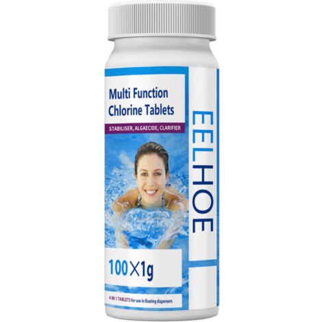 Tablettes Piscine 100 Pcs, pour Spas, Bains, Piscines, Toilettes