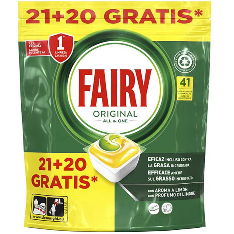 Fairy Original Lave-vaisselle Citron 41 Unités 21 + 20