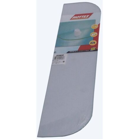Tablettes verre transparente 2 coins arrondis 40 x 15 cm - MOTTEZ - B152F